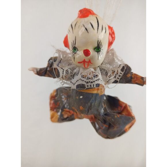 Clown With Parachute Paper Mache Clown In The Sky Parachute Jumping Paracord - Picture 9 of 11